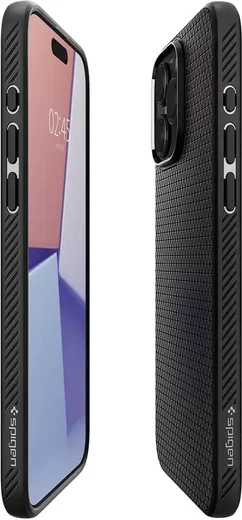 Spigen Liquid Air Apple iPhone 15 Pro Hoesje Back Cover Matte Zwart afbeelding 12