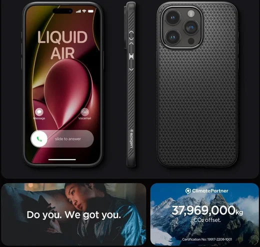 Spigen Liquid Air Apple iPhone 15 Pro Max Hoesje Back Cover Zwart afbeelding 7