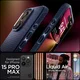 Spigen Liquid Air Apple iPhone 15 Pro Max Hoesje Back Cover Blauw afbeelding 8