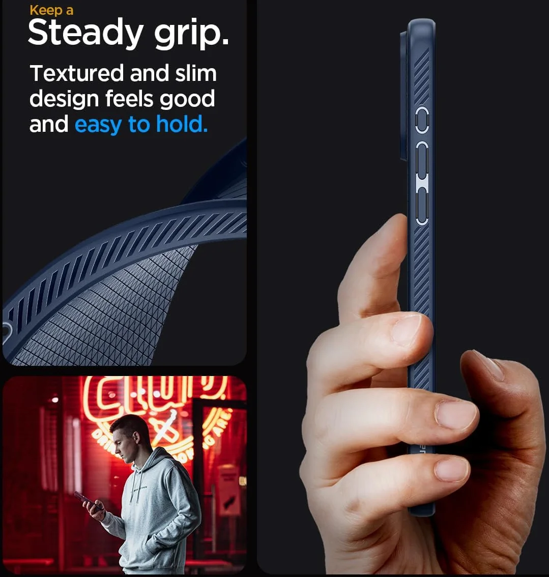 Spigen Liquid Air Apple iPhone 15 Pro Max Hoesje Back Cover Blauw afbeelding 4