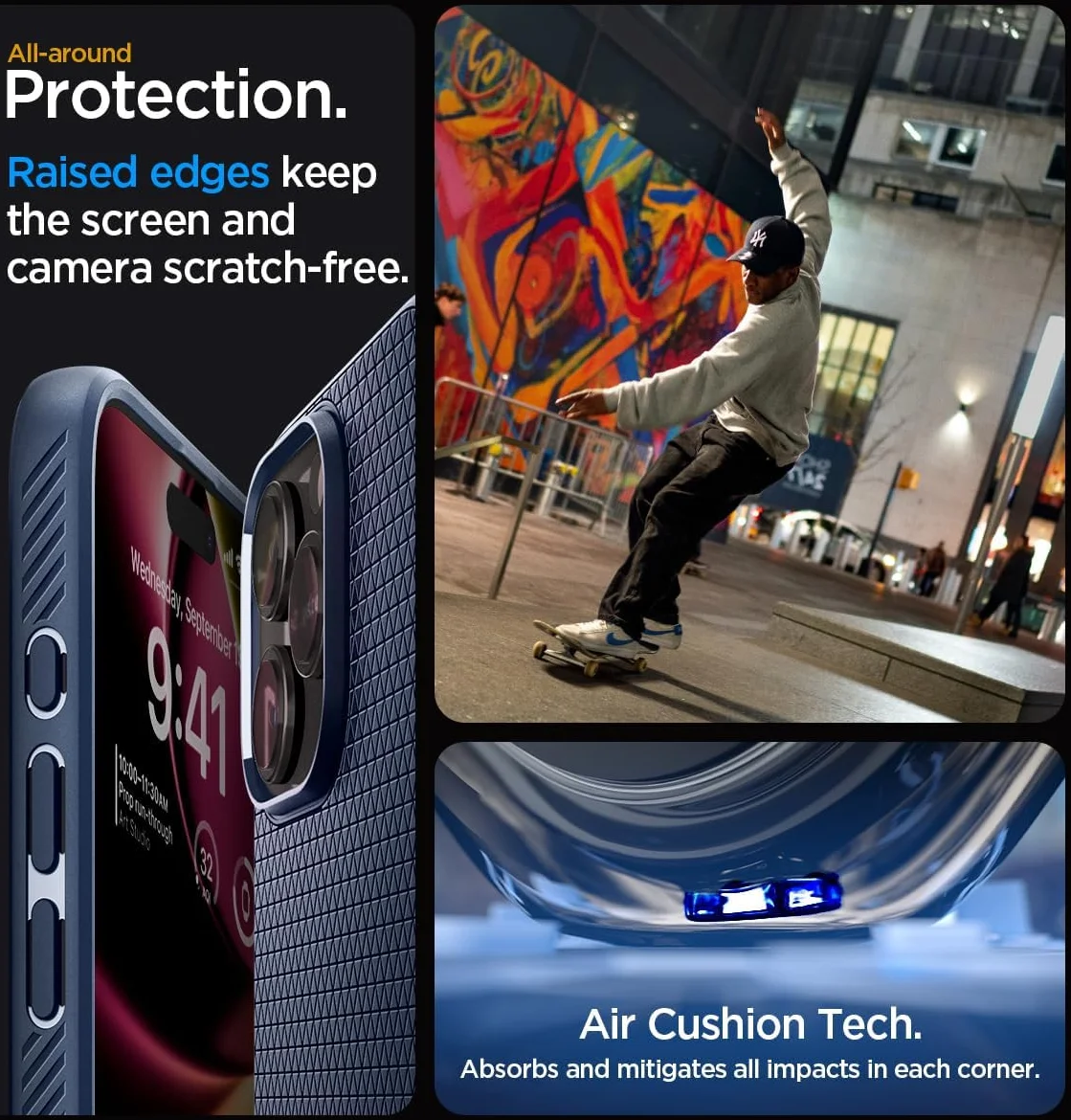 Spigen Liquid Air Apple iPhone 15 Pro Max Hoesje Back Cover Blauw afbeelding 5