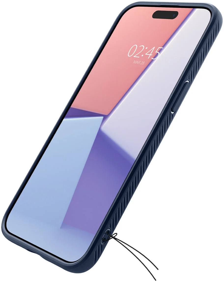 Spigen Liquid Air Apple iPhone 15 Pro Max Hoesje Back Cover Blauw afbeelding 14