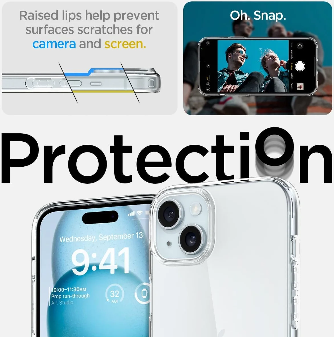 Spigen Liquid Crystal Apple iPhone 15 Hoesje Transparant afbeelding 3