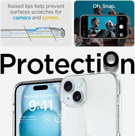 Spigen Liquid Crystal Apple iPhone 15 Hoesje Transparant afbeelding 3
