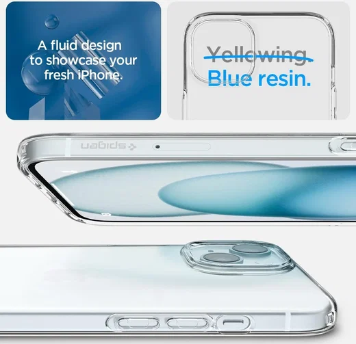 Spigen Liquid Crystal Apple iPhone 15 Hoesje Transparant afbeelding 5