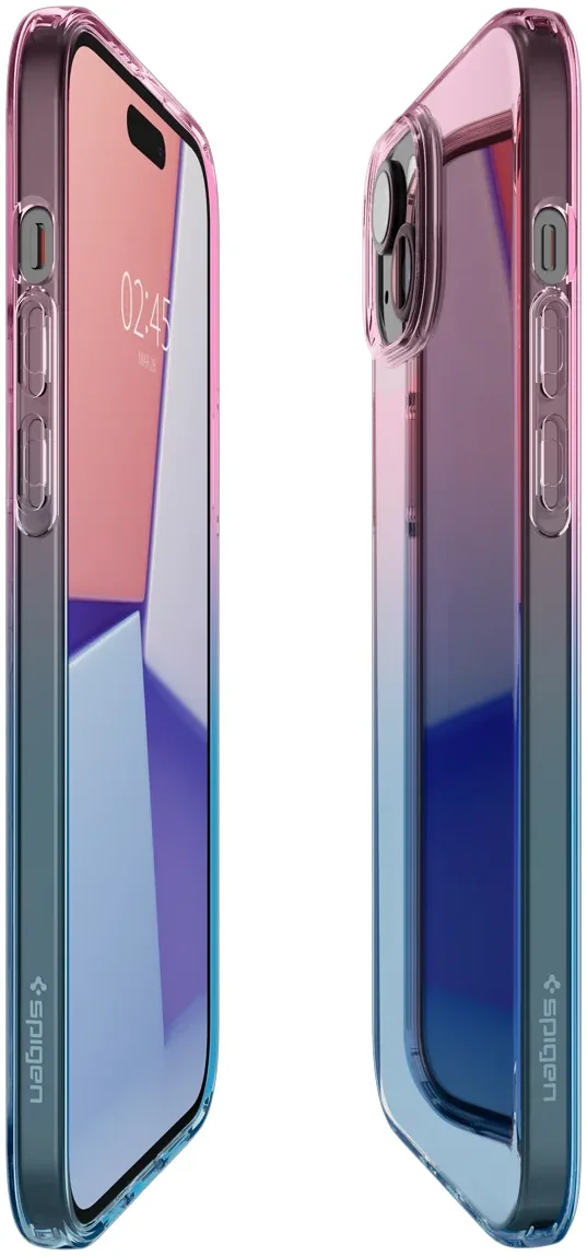 Spigen Liquid Crystal Apple iPhone 15 Hoesje Back Cover Blauw Roze afbeelding 4