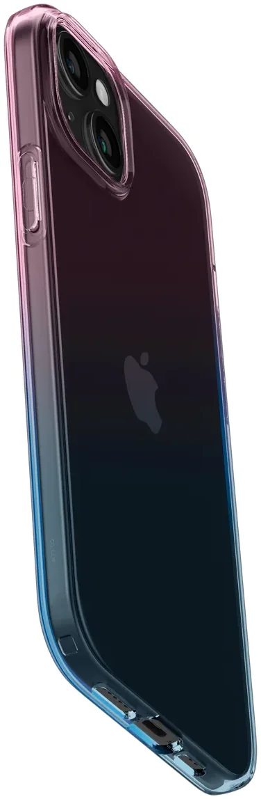 Spigen Liquid Crystal Apple iPhone 15 Hoesje Back Cover Blauw Roze afbeelding 5