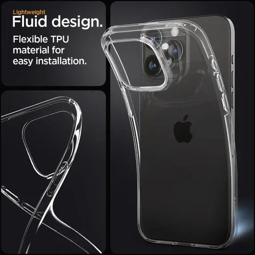 Spigen Liquid Crystal Apple iPhone 15 Pro Hoesje Transparant afbeelding 4