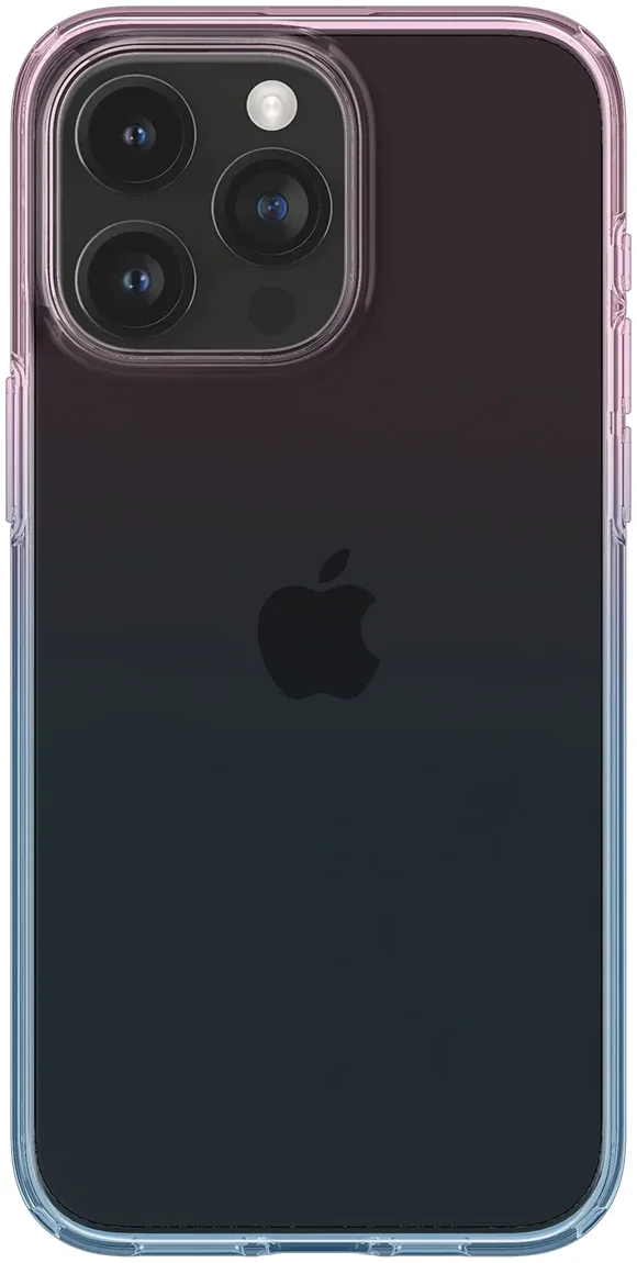 Spigen Liquid Crystal iPhone 15 Pro Hoesje Back Cover Blauw Roze afbeelding 4