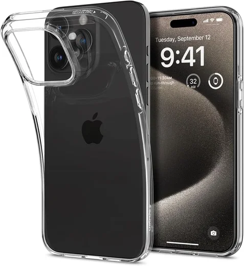Spigen Liquid Crystal iPhone 15 Pro Max Hoesje Transparant afbeelding 1