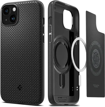 Spigen Mag Armor Apple iPhone 15 Hoesje MagSafe Back Cover Zwart