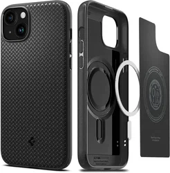 Spigen Mag Armor Apple iPhone 15 Hoesje MagSafe Back Cover Zwart afbeelding
