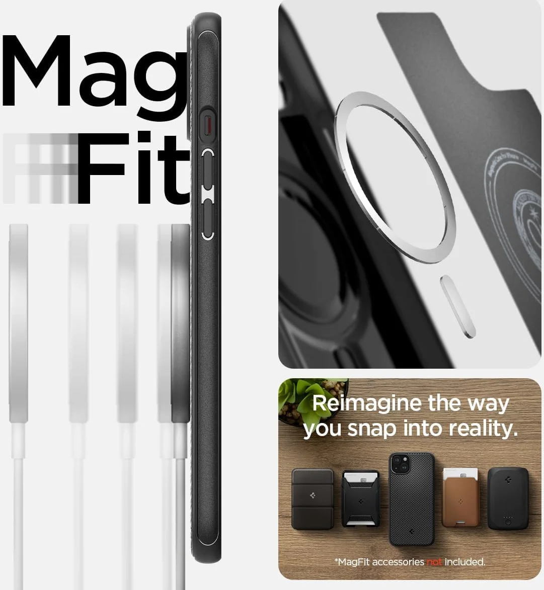 Spigen Mag Armor Apple iPhone 15 Hoesje MagSafe Back Cover Zwart afbeelding 6