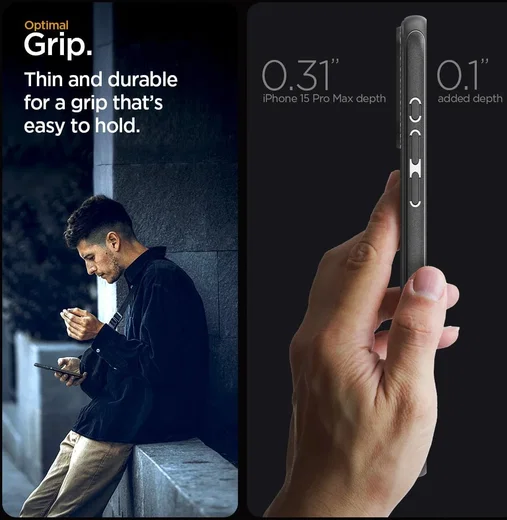 Spigen Mag Armor Apple iPhone 15 Pro Max Hoesje MagSafe Zwart afbeelding 12