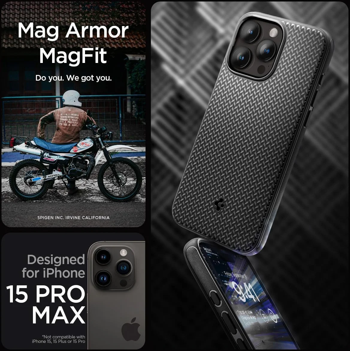 Spigen Mag Armor Apple iPhone 15 Pro Max Hoesje MagSafe Zwart afbeelding 10