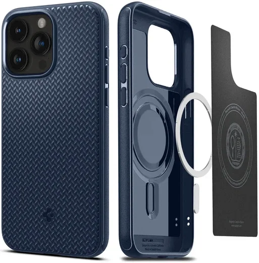 Spigen Mag Armor Apple iPhone 15 Pro Max Hoesje MagSafe Blauw afbeelding 1