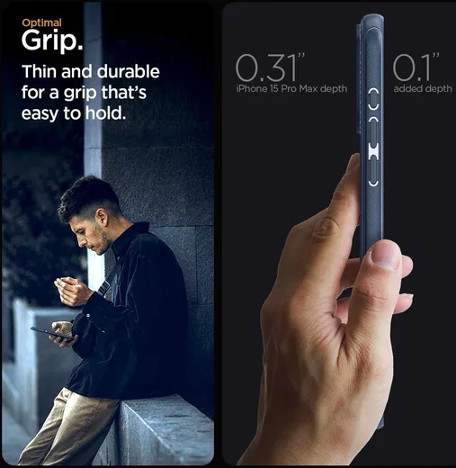 Spigen Mag Armor Apple iPhone 15 Pro Max Hoesje MagSafe Blauw afbeelding 12