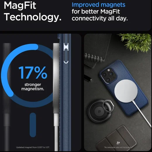 Spigen Mag Armor Apple iPhone 15 Pro Max Hoesje MagSafe Blauw afbeelding 13