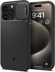Spigen Optik Armor MagSafe iPhone 15 Pro Max Hoesje Camera Slider Zwart afbeelding