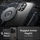 Spigen Rugged Armor Apple iPhone 15 Pro Max Hoesje MagSafe Zwart afbeelding 2