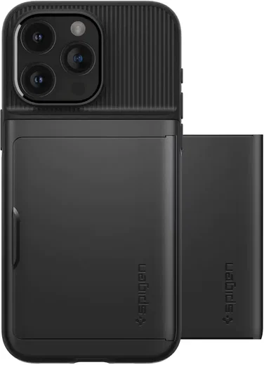 Spigen Slim Armor CS Apple iPhone 15 Pro Hoesje Back Cover Zwart afbeelding 4