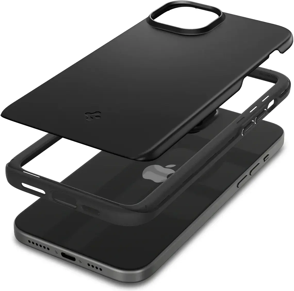 Spigen Thin Fit Apple iPhone 15 Hoesje Back Cover Zwart afbeelding 10