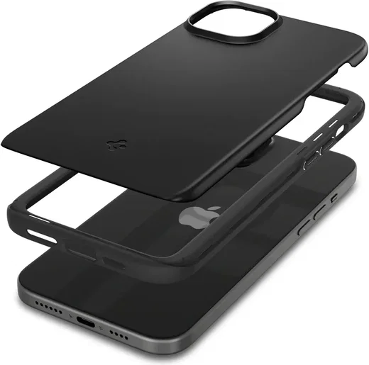 Spigen Thin Fit Apple iPhone 15 Hoesje Back Cover Zwart afbeelding 10
