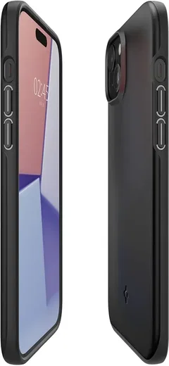 Spigen Thin Fit Apple iPhone 15 Hoesje Back Cover Zwart afbeelding 9