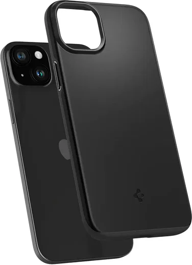 Spigen Thin Fit Apple iPhone 15 Hoesje Back Cover Zwart afbeelding 2