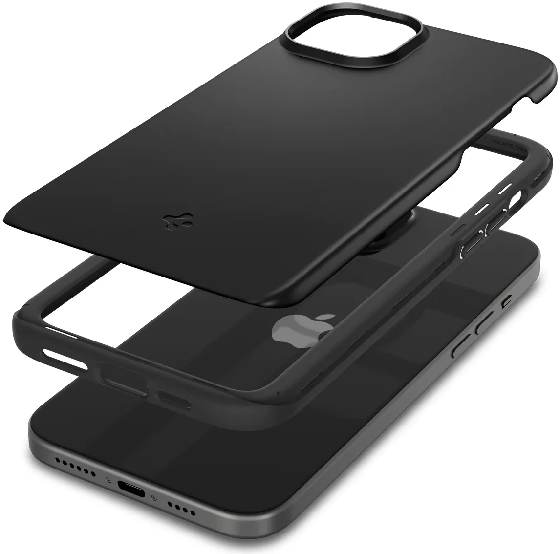 Spigen Thin Fit Apple iPhone 15 Plus Hoesje Back Cover Zwart afbeelding 17