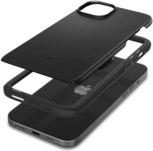 Spigen Thin Fit Apple iPhone 15 Plus Hoesje Back Cover Zwart afbeelding 17