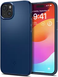 Spigen Thin Fit Apple iPhone 15 Plus Hoesje Back Cover Blauw afbeelding