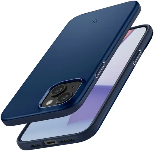 Spigen Thin Fit Apple iPhone 15 Plus Hoesje Back Cover Blauw afbeelding 12