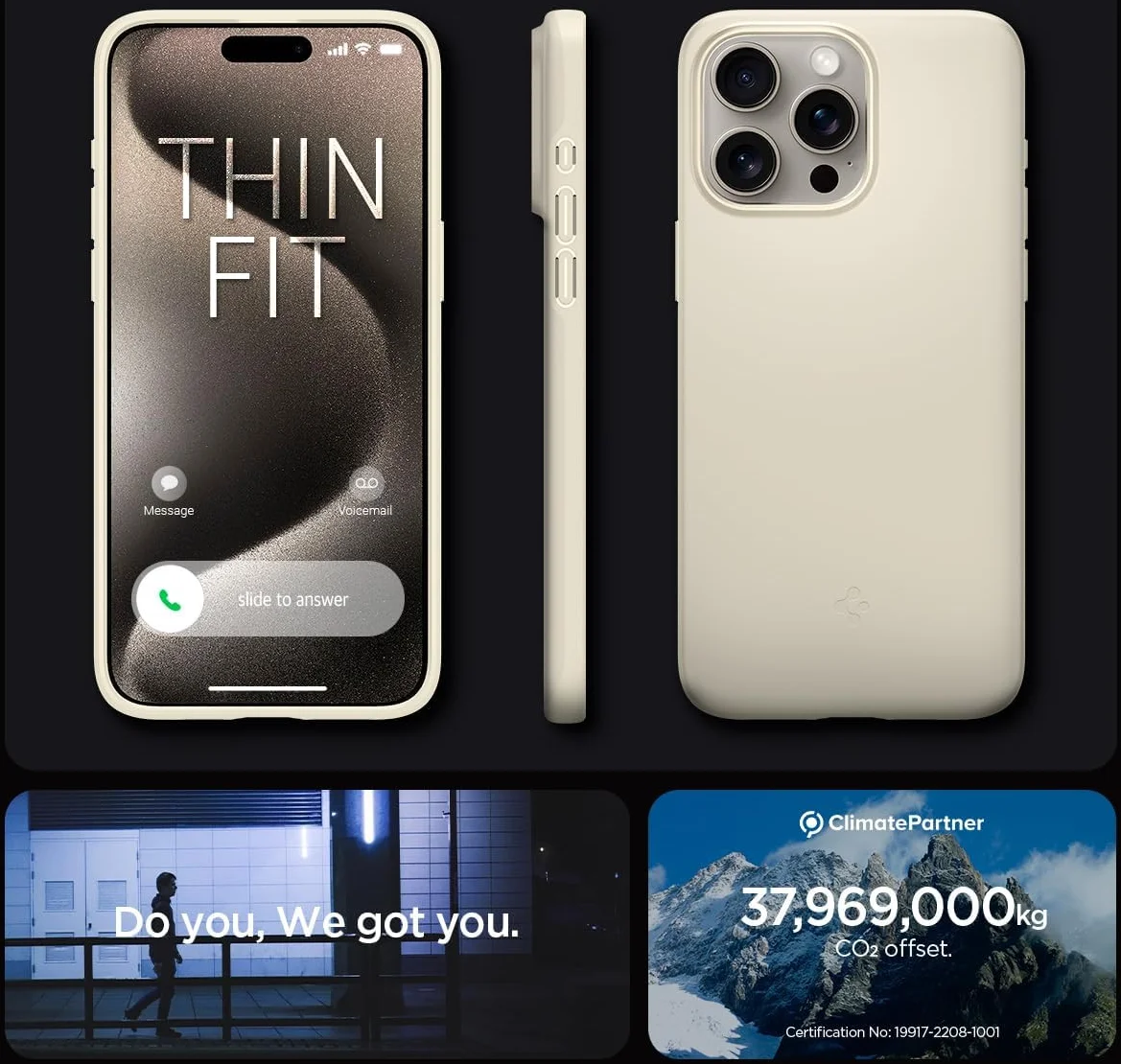 Spigen Thin Fit Apple iPhone 15 Pro Hoesje Back Cover Beige afbeelding 7