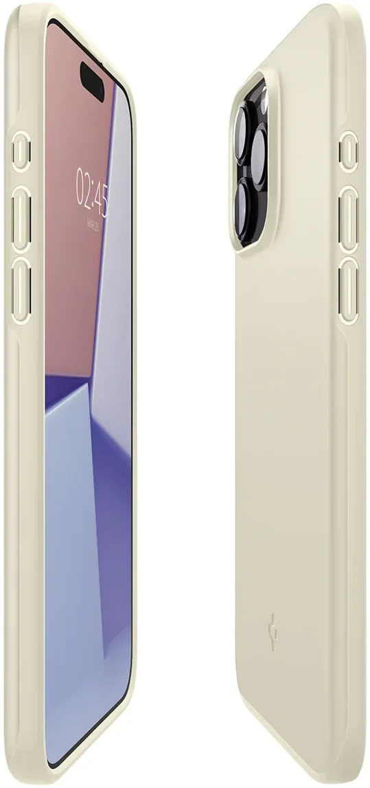 Spigen Thin Fit Apple iPhone 15 Pro Hoesje Back Cover Beige afbeelding 2
