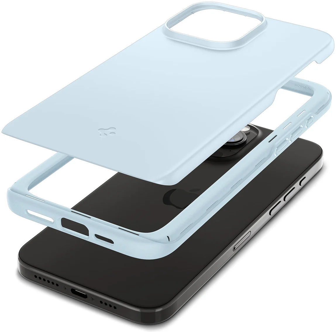 Spigen Thin Fit Apple iPhone 15 Pro Max Hoesje Back Cover Blauw afbeelding 2