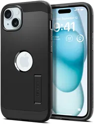 Spigen Tough Armor MagSafe Apple iPhone 15 Back Cover Hoesje Zwart afbeelding