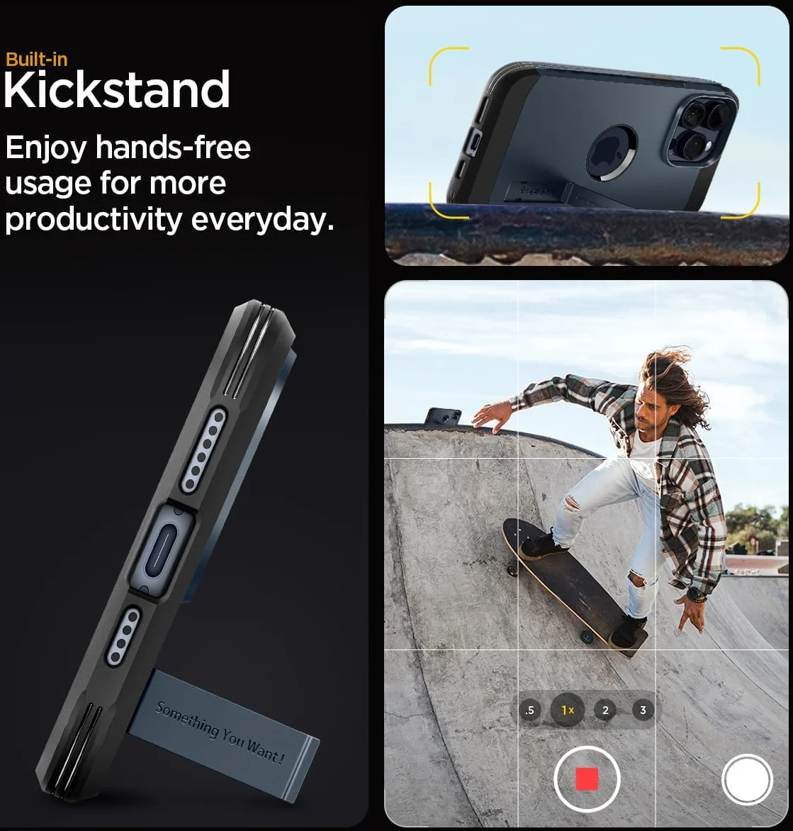 Spigen Tough Armor MagSafe Apple iPhone 15 Pro Hoesje Metal Slate afbeelding 4