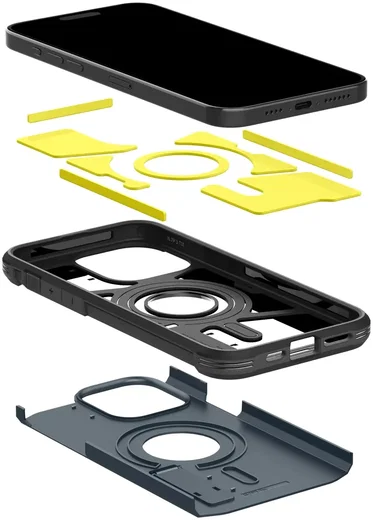 Spigen Tough Armor MagSafe Apple iPhone 15 Pro Hoesje Metal Slate afbeelding 12