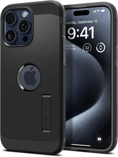 Spigen Tough Armor MagSafe Apple iPhone 15 Pro Max Hoesje Zwart afbeelding 1