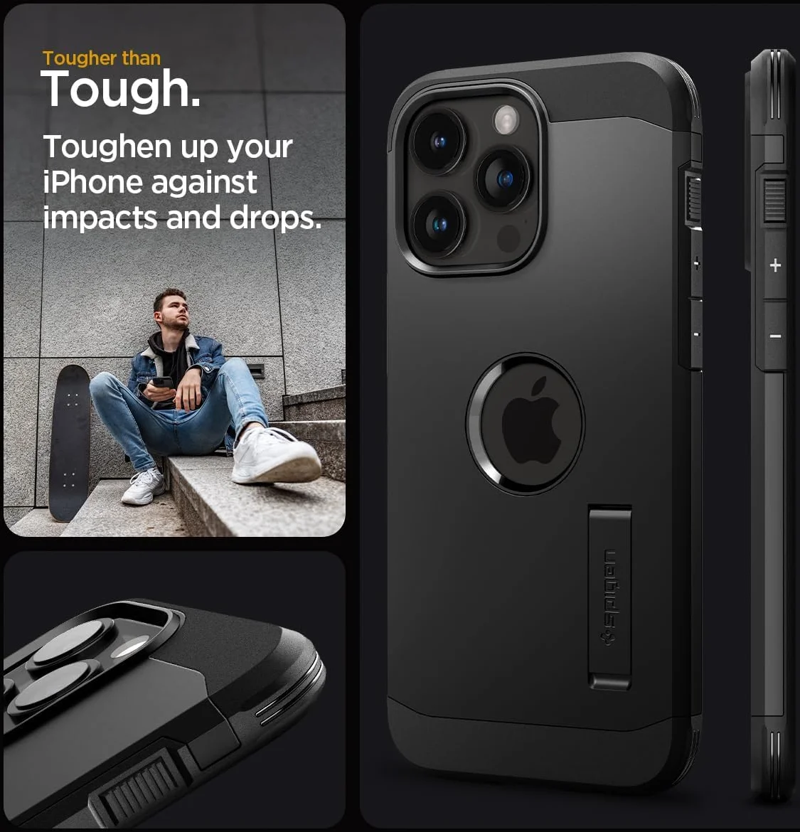 Spigen Tough Armor MagSafe Apple iPhone 15 Pro Max Hoesje Zwart afbeelding 3