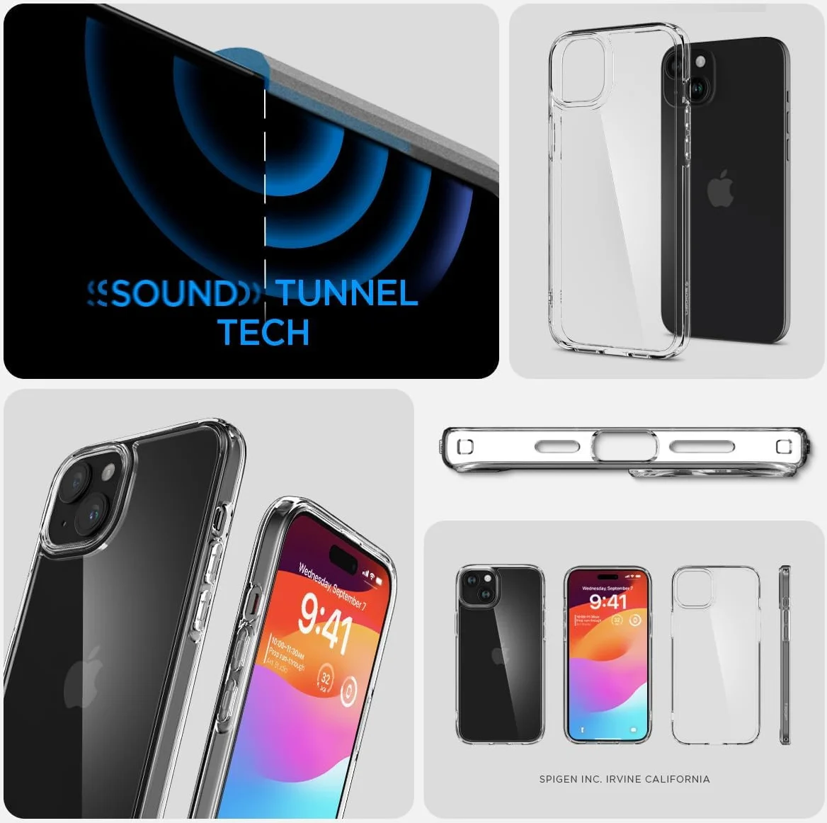 Spigen Ultra Hybrid Apple iPhone 15 Hoesje Back Cover Transparant afbeelding 7