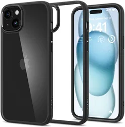 Spigen Ultra Hybrid Apple iPhone 15 Hoesje Back Cover Matte Zwart afbeelding