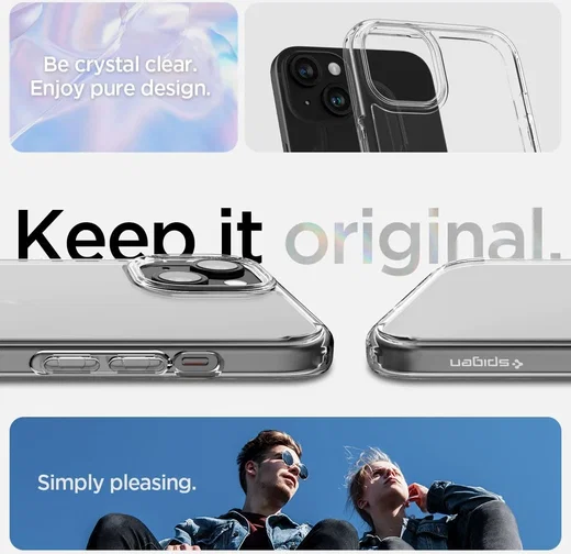 Spigen Ultra Hybrid Apple iPhone 15 Plus Hoesje Back Cover Transparant afbeelding 3