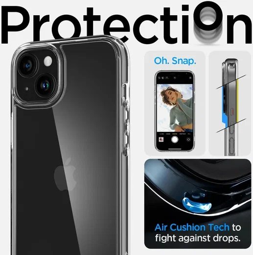 Spigen Ultra Hybrid Apple iPhone 15 Plus Hoesje Back Cover Transparant afbeelding 5