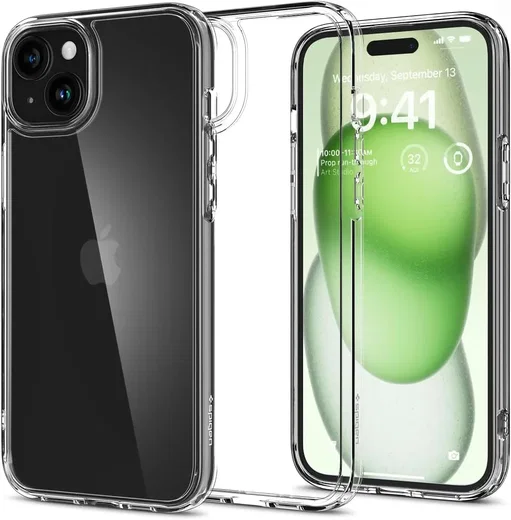 Spigen Ultra Hybrid Apple iPhone 15 Plus Hoesje Back Cover Transparant afbeelding 17