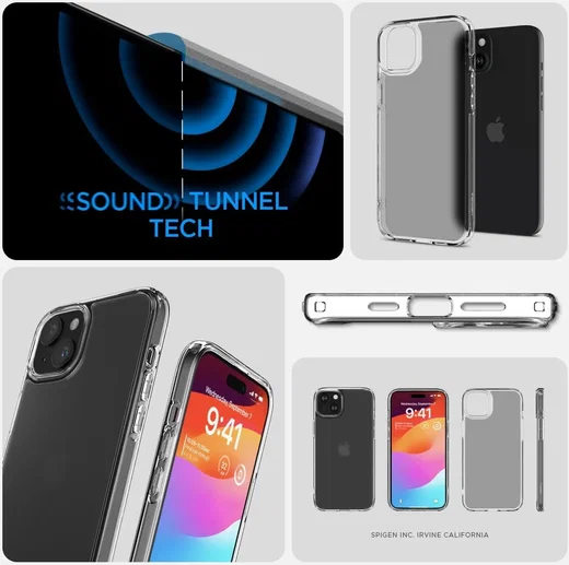Spigen Ultra Hybrid Apple iPhone 15 Plus Hoesje Back Cover Frost Clear afbeelding 7
