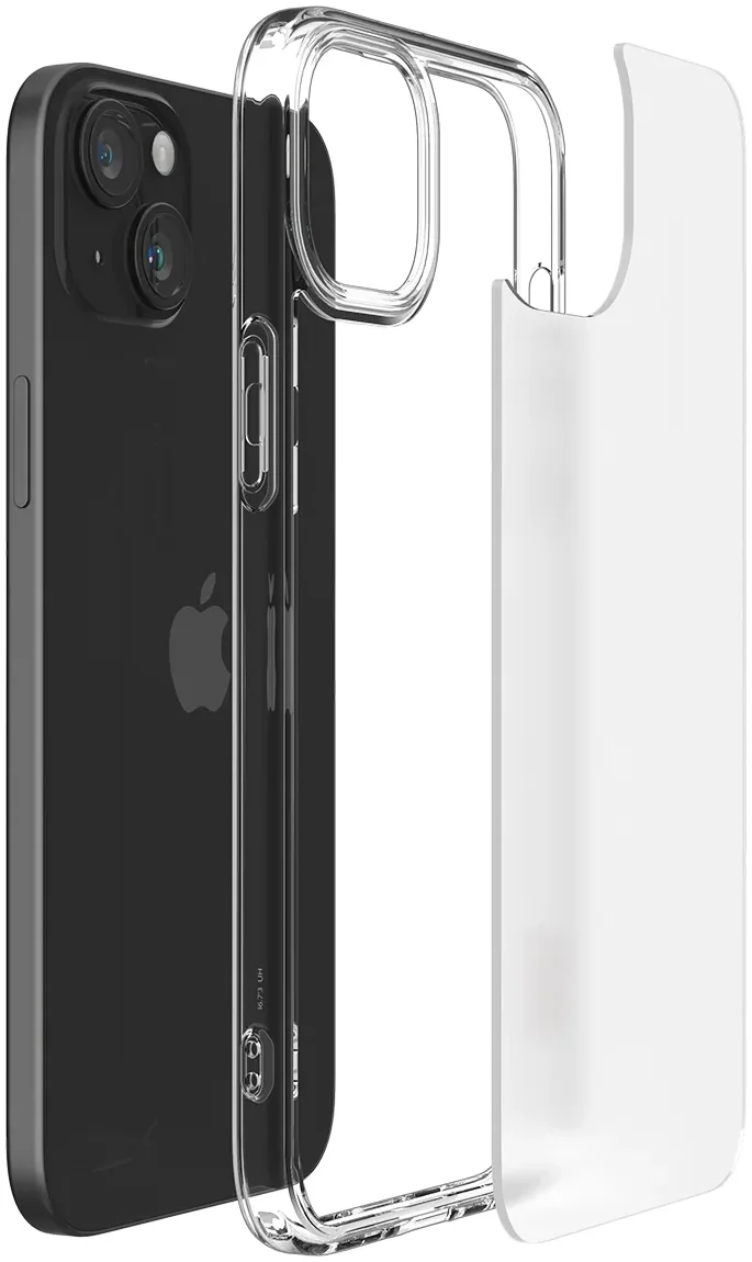 Spigen Ultra Hybrid Apple iPhone 15 Plus Hoesje Back Cover Frost Clear afbeelding 9