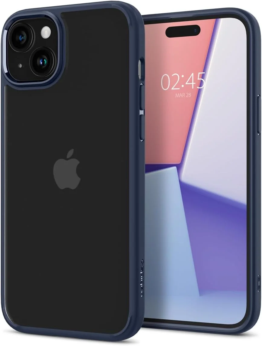 Spigen Ultra Hybrid Apple iPhone 15 Plus Hoesje Back Cover Blauw afbeelding 2