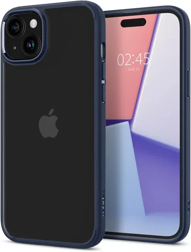 Spigen Ultra Hybrid Apple iPhone 15 Plus Hoesje Back Cover Blauw afbeelding 2